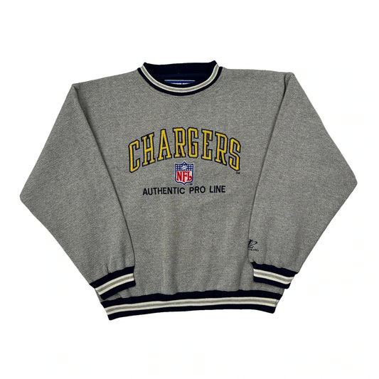 Chargers Logo Athletics Nfl Sweatshirt - Large Grey Polyester Blend