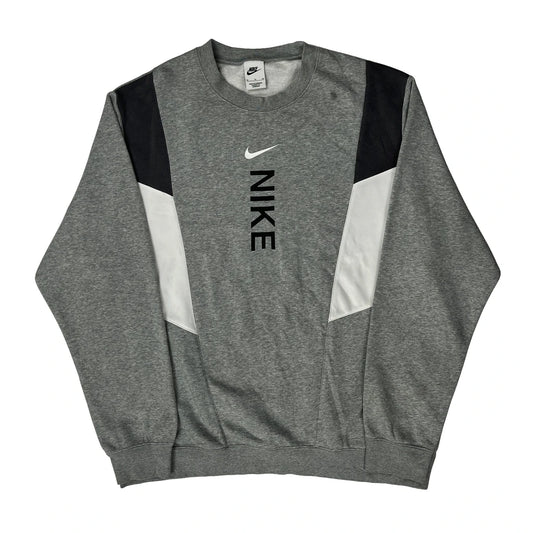 Nike Sweatshirt - XL Grey Cotton Blend
