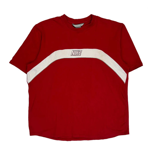 Nike Spellout T-Shirt - XL Red Cotton