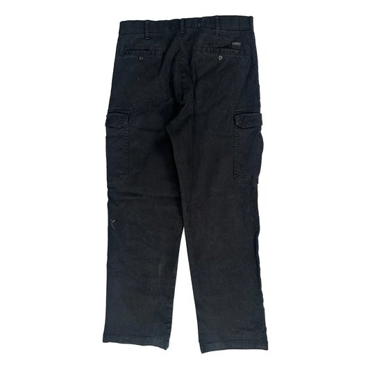 Dakota Grizzly Cargo Trousers - 34W 33L Black Cotton