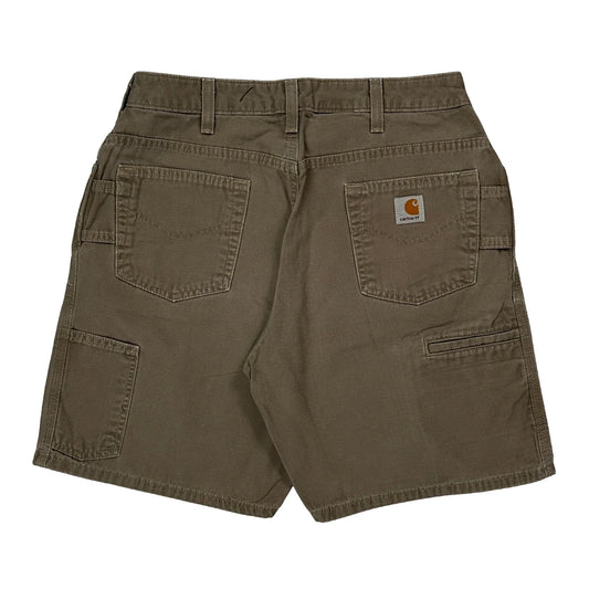 Vintage Carhartt Carpenter Shorts - 30W UK 10 Brown Cotton