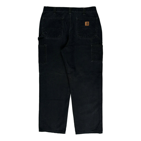 Carhartt Cargo Carpenter Trousers - 34W 30L Black Cotton