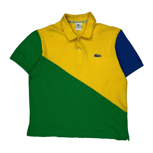 Lacoste Asymmetric Polo Shirt - XL Multicoloured Cotton