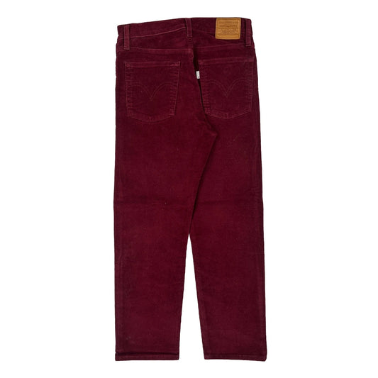 Vintage Levis Cord Trousers - 26″ Waist Burgundy Corduroy