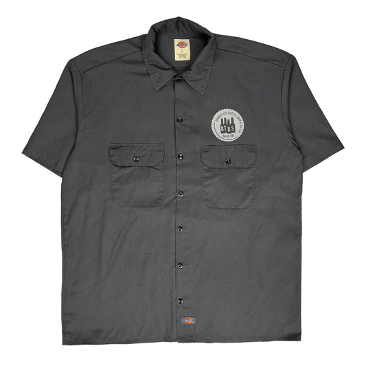 Dickies Graphic Short Sleeve Shirt - Large Grey Polyester Blend