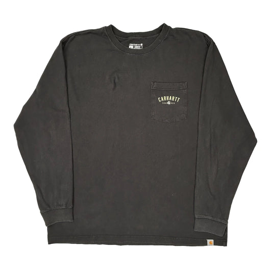 Carhartt Long Sleeve T-Shirt - XL Black Cotton