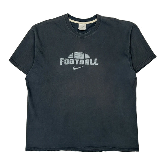 Vintage Nike Football T-Shirt - 2XL Black Cotton
