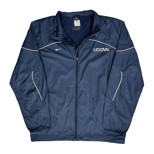 Uconn Nike Windbreaker - Large Blue Polyester