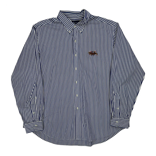 Ralph Lauren Striped Shirt - 2XL Blue Cotton