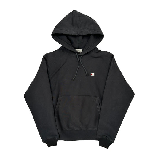 Reverse Weave Champion Hoodie - Small Black Cotton