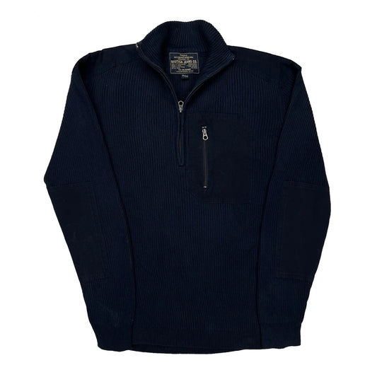 Nautica 1/4 Zip - XL Navy Cotton