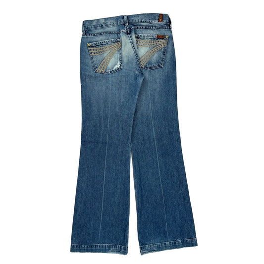 7 Studded Jeans - 30W UK 8 Blue Denim