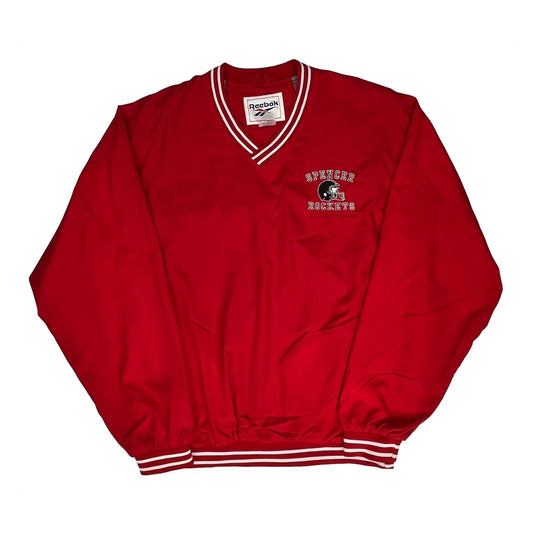 Reebok Windbreaker - Large Red Polyester