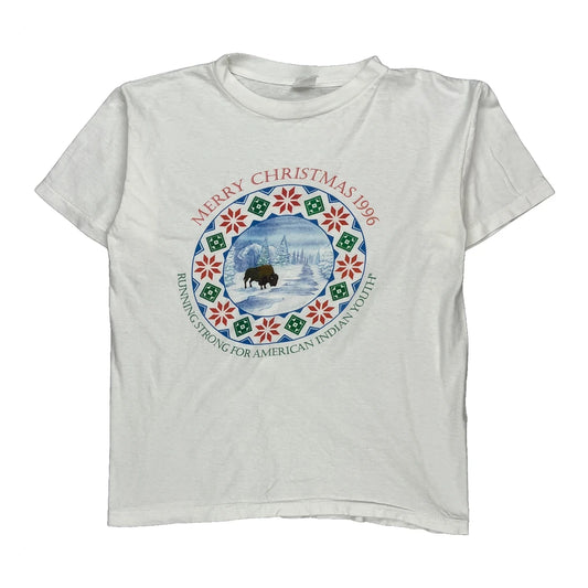 Running Strong For American Indian Youth Unbranded Christmas T-Shirt - Medium White Cotton