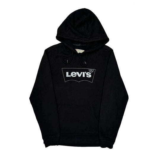 Logo Print Levis Hoodie - Small Black Cotton
