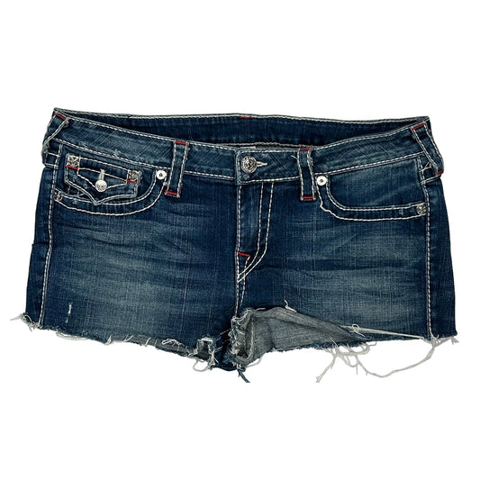 True Religion Denim Shorts - 34″ Waist Blue Denim