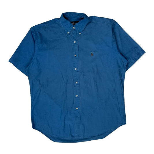Blake Ralph Lauren Short Sleeve Shirt - Large Blue Cotton
