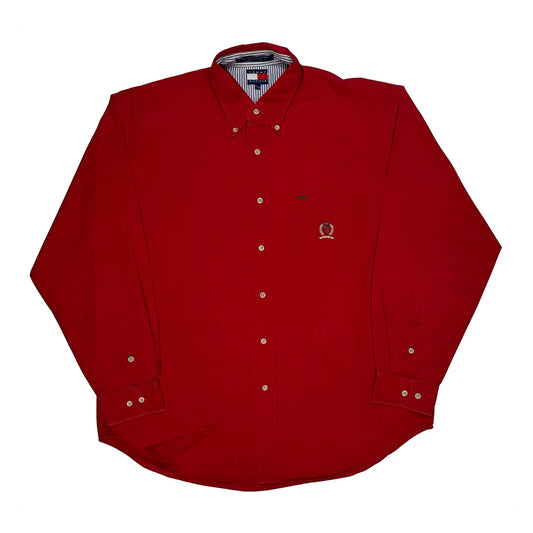 Tommy Hilfiger Shirt - Large Red Cotton