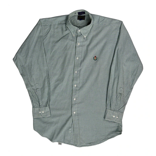 Chaps Ralph Lauren Checked Shirt - Large Green Cotton