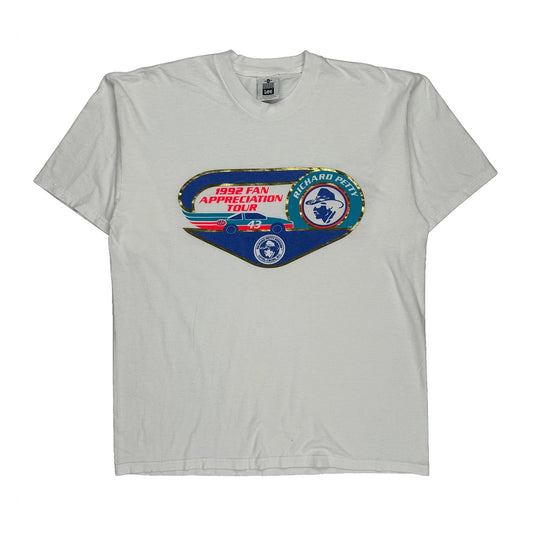 Richard Petty Lee Nascar T-Shirt - XL White Cotton