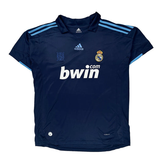 Real Madrid Adidas 2009-10 Ronaldo Away Football Shirt - 2XL Blue Polyester