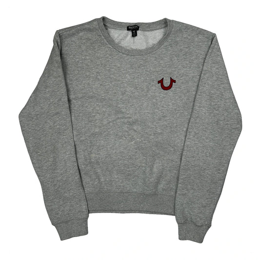 True Religion Graphic Sweatshirt - Medium Grey Cotton
