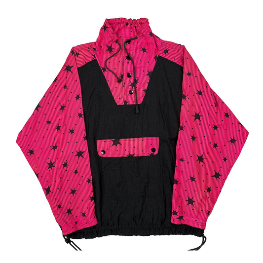 Unbranded Striped Anorak - Small Pink Polyester