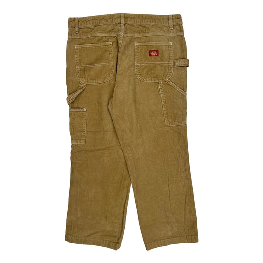 Vintage Dickies Cord Trousers - 34W UK 14 Brown Cotton