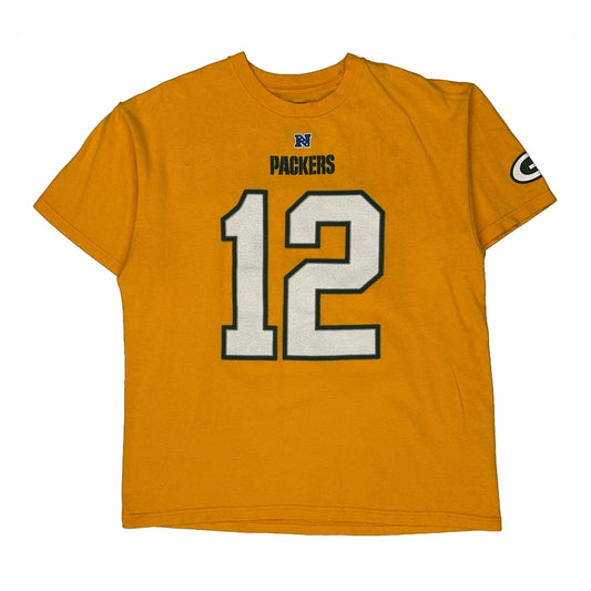 Vintage Packers N.F.L. Team Apparel T-Shirt - Large Yellow Cotton