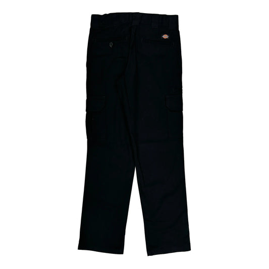 Dickies Cargo Trousers - 30W 32L Black Cotton Blend