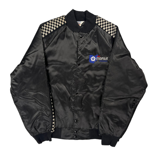 Made In USA Ohio Mopar Association West Ark Graphic Varsity Jacket - Large Black Polyester