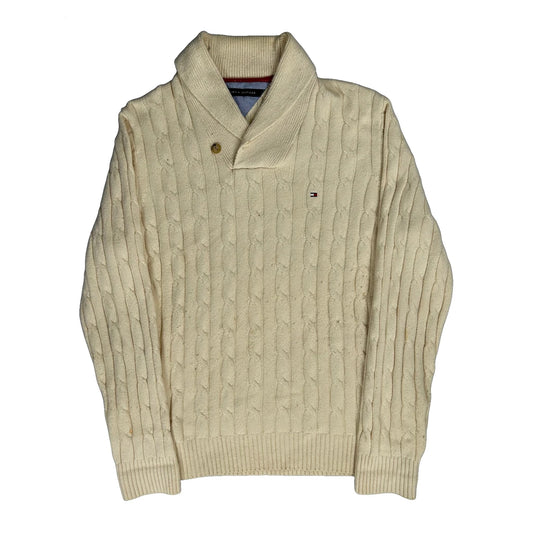 Tommy Hilfiger Jumper - Large Cream Cotton