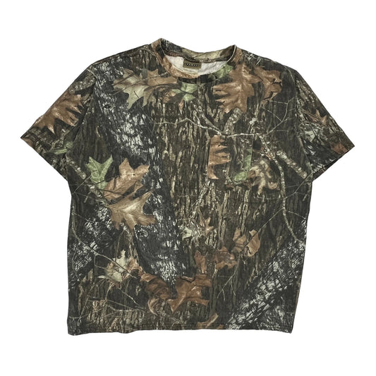 Jerzees Camo T-Shirt - 2XL Green Cotton