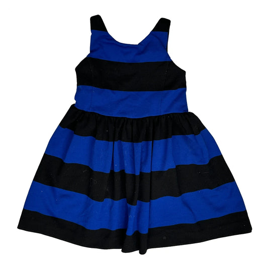 Age 4 Polo By Ralph Lauren Striped A-Line Dress - Small Black Cotton