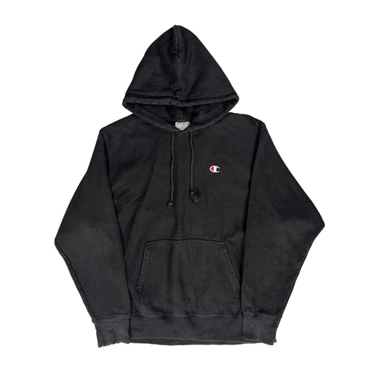 Reverse Weave Champion Hoodie - Large Black Cotton