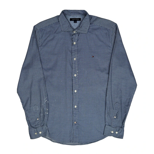 Tommy Hilfiger Checked Shirt - Medium Blue Cotton