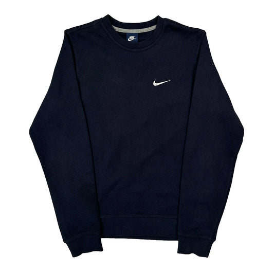 Swoosh Logo Nike Sweatshirt - Small Black Cotton