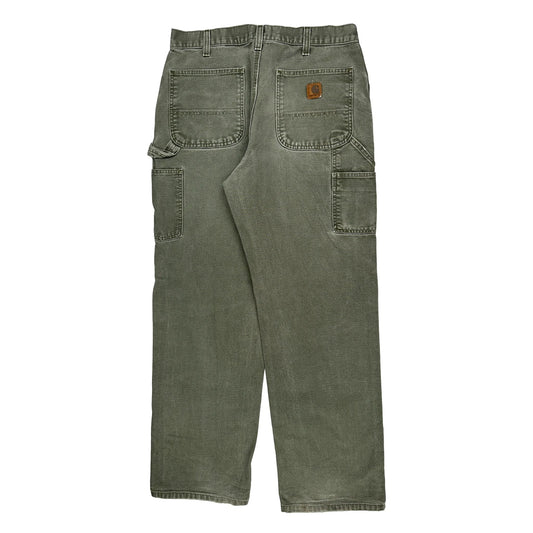 Carhartt Cargo Carpenter Trousers - 36W 32L Green Cotton