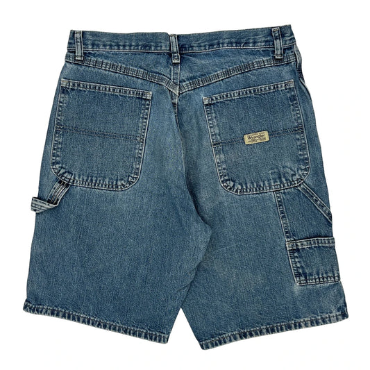 Wrangler Carpenter Shorts - 32W 10L Blue Cotton