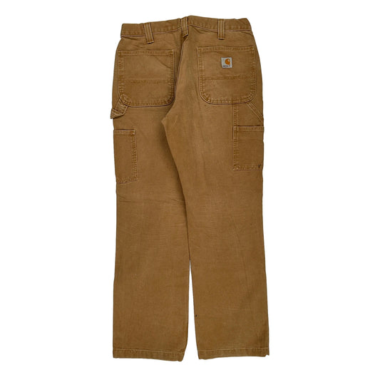 Carhartt Double Knee Carpenter Trousers - 32W 31L Brown Cotton