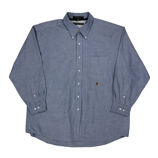 Vintage Tommy Hilfiger Shirt - XL Blue Cotton