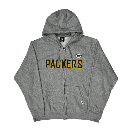 Green Bay Packers N.F.L. Team Apparel Graphic Hoodie - XL Grey Cotton Blend