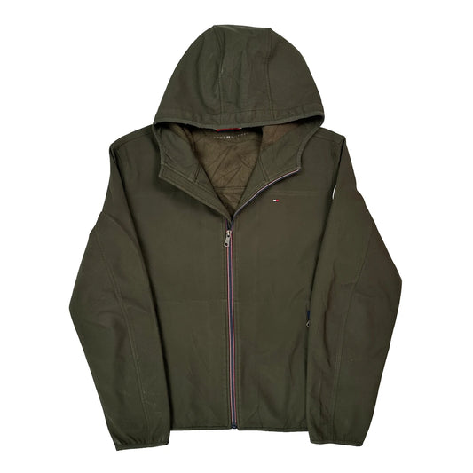 Tommy Hilfiger Windbreaker - Large Green Polyester