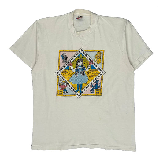 Vintage Fruit Of The Loom Graphic T-Shirt - Large White Cotton