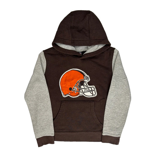 Age 8 Cleveland Browns N.F.L. Team Apparel Hoodie - Medium Brown Cotton Blend