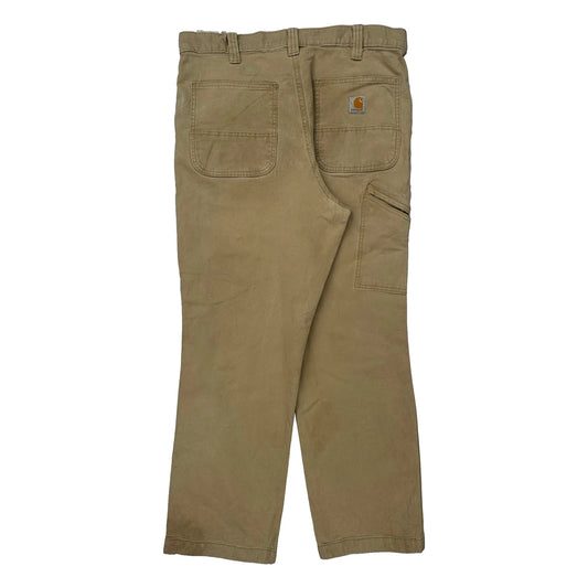 Carhartt Carpenter Trousers - 34W 30L Khaki Cotton