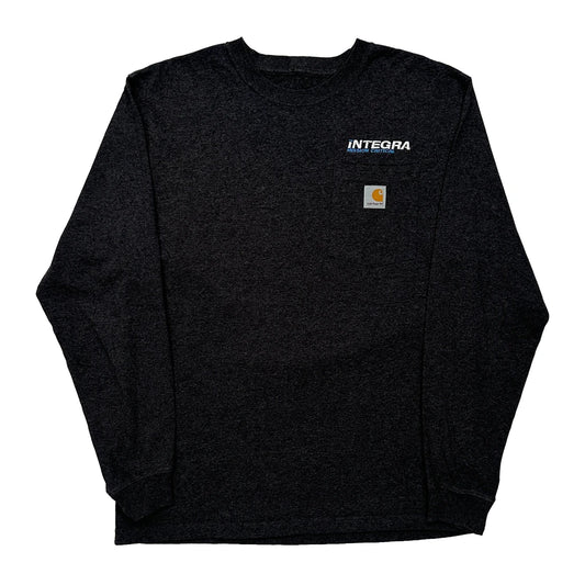 Carhartt Long Sleeve T-Shirt - Medium Black Cotton