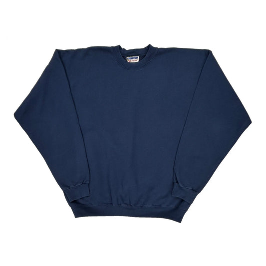 1990'S Blank Made In USA Hanes Sweatshirt - XL Blue Cotton