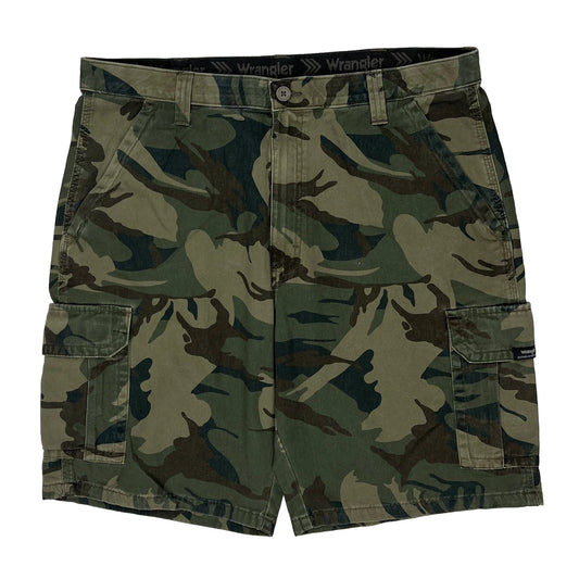 Wrangler Cargo Shorts - 36W 9L Camo Cotton