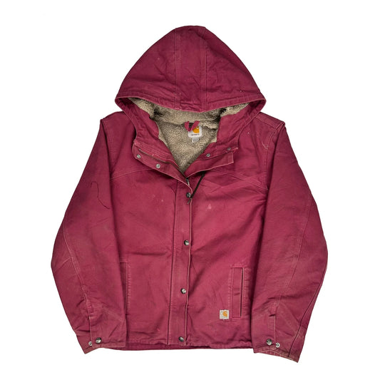 Vintage Carhartt Jacket - Large Burgundy Cotton
